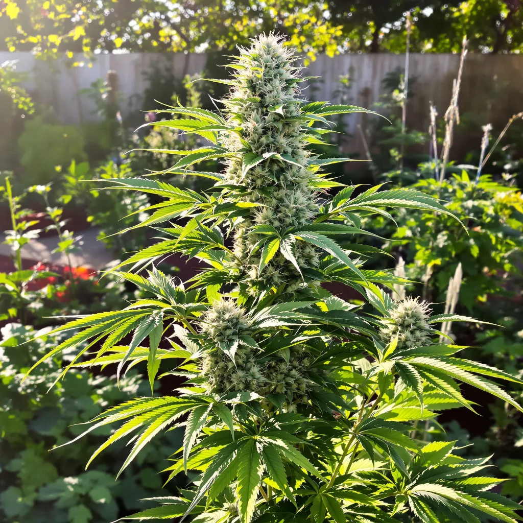 Venus OG 57% indica / 43% sativa — fleur avec trichomes visibles