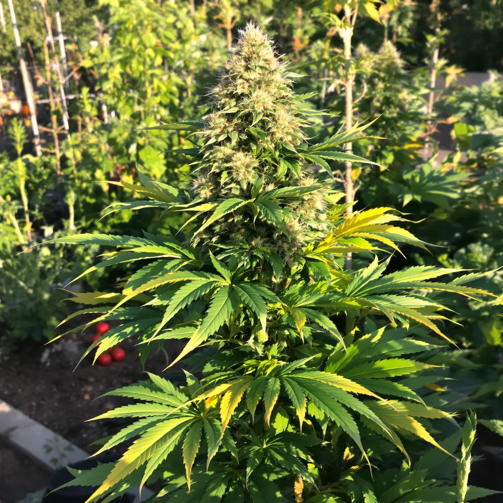 Violator Kush 70% indica / 20% sativa — fleur avec trichomes visibles