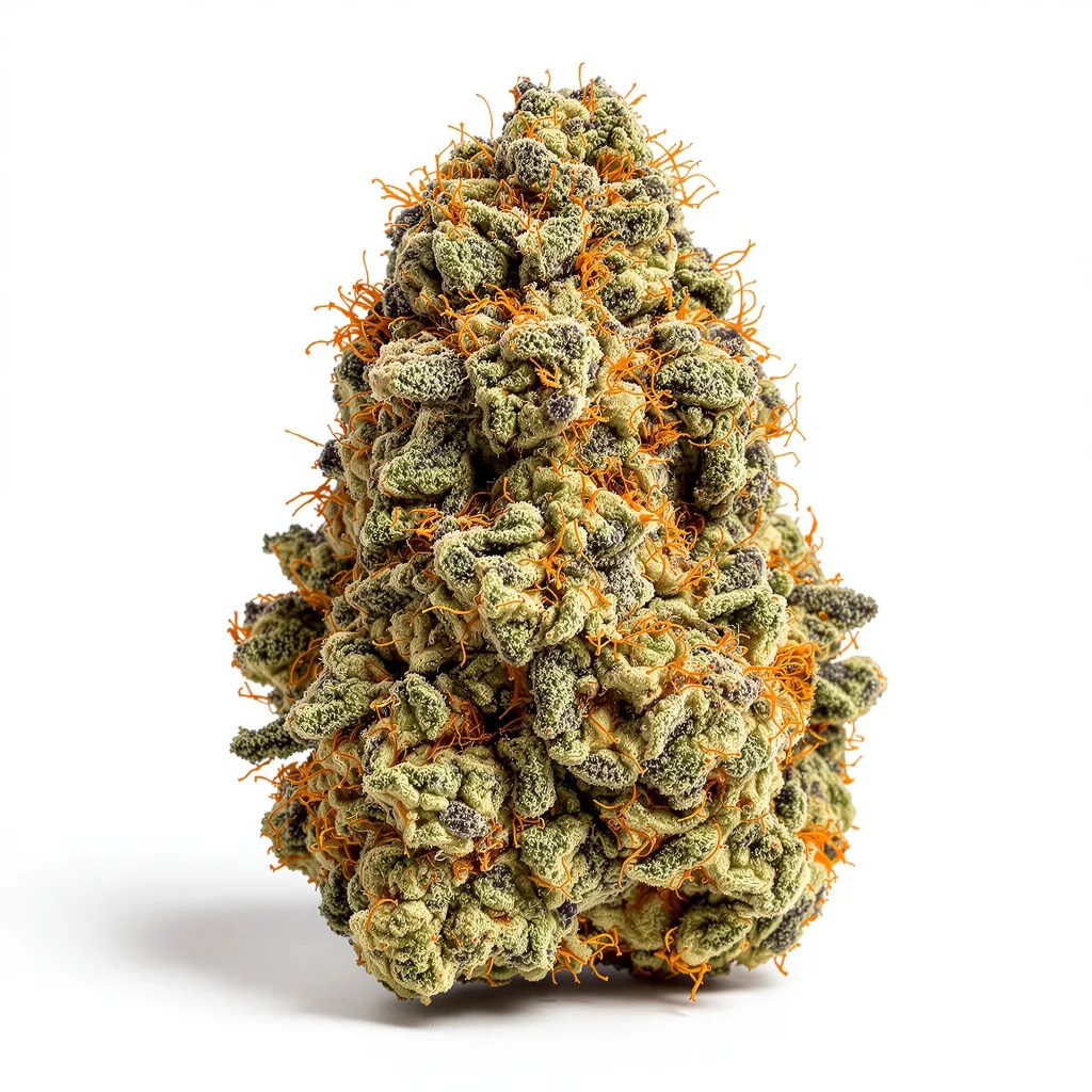 Warlock 74% indica / 26% sativa — fleur avec trichomes visibles