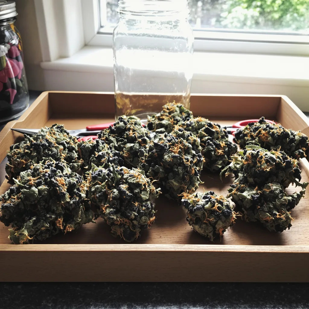 Watermelon 80% indica / 20% sativa — fleur avec trichomes visibles