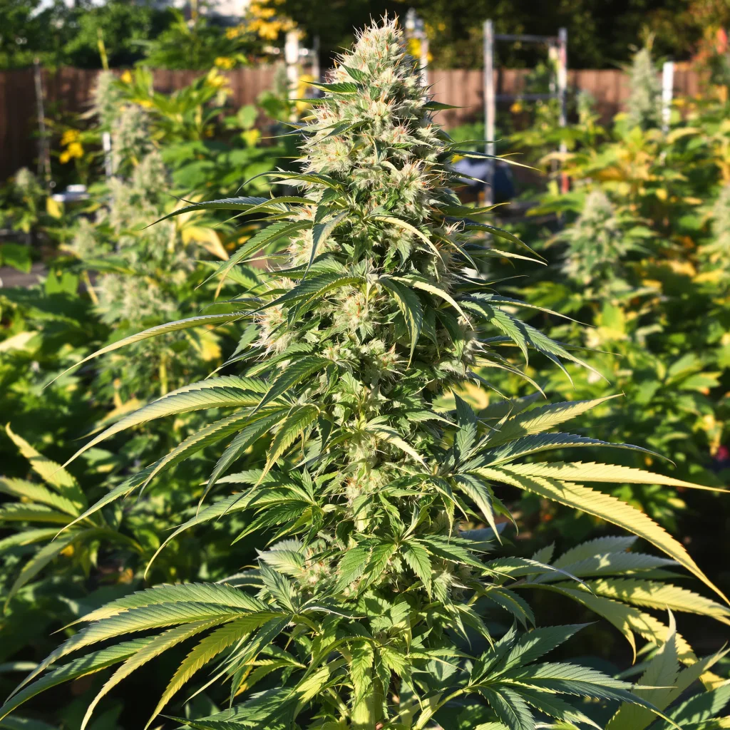 White Berry 60% indica / 40% sativa — fleur avec trichomes visibles