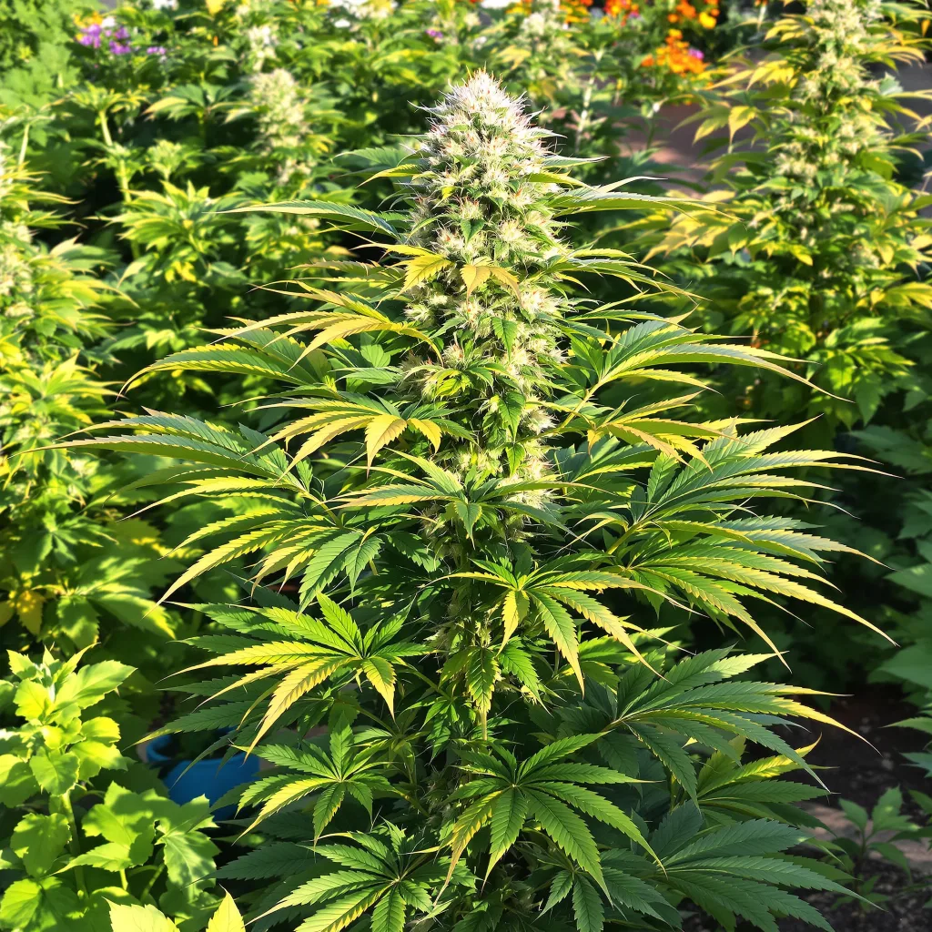 White Empress 76% indica / 24% sativa — fleur avec trichomes visibles