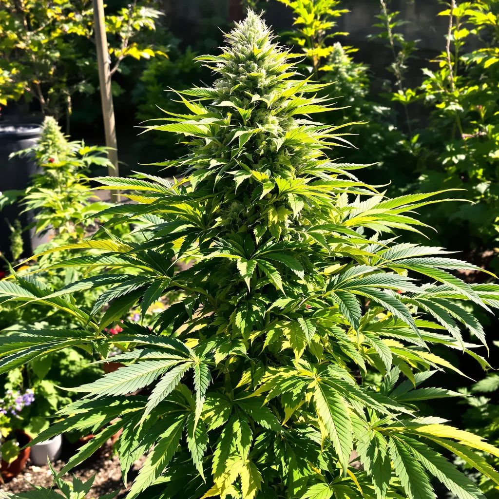 White Fire 43 77% indica / 23% sativa — fleur avec trichomes visibles