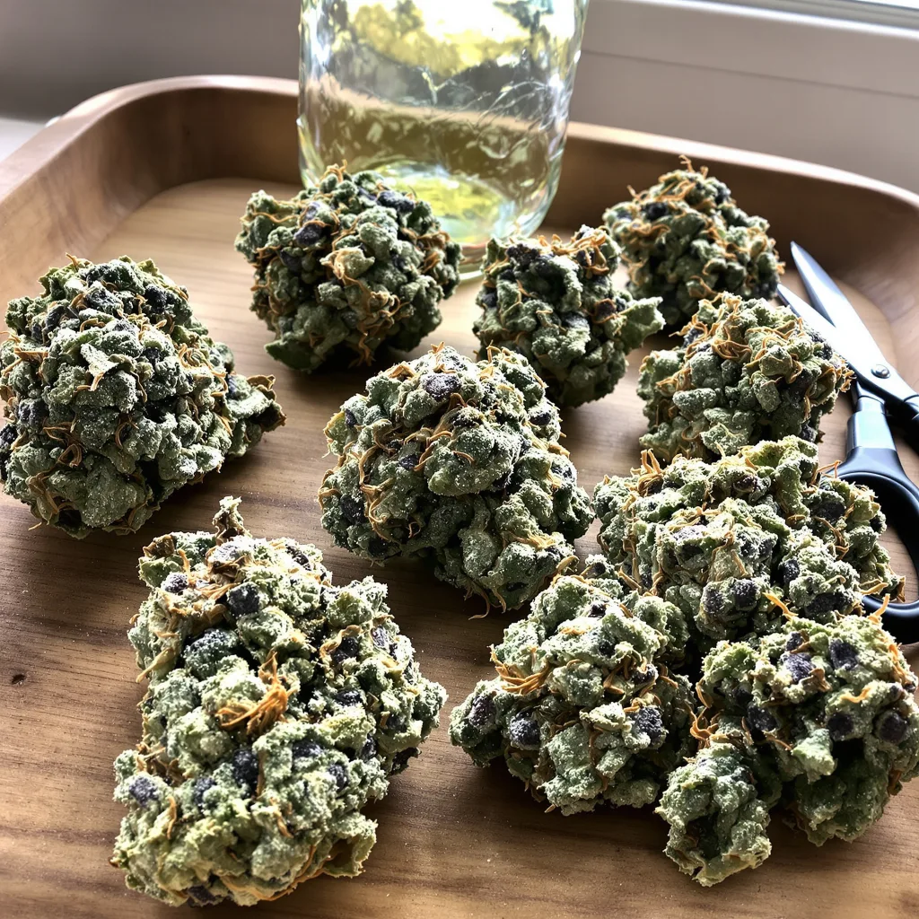 White Fire Alien OG 60% indica / 40% sativa — fleur avec trichomes visibles