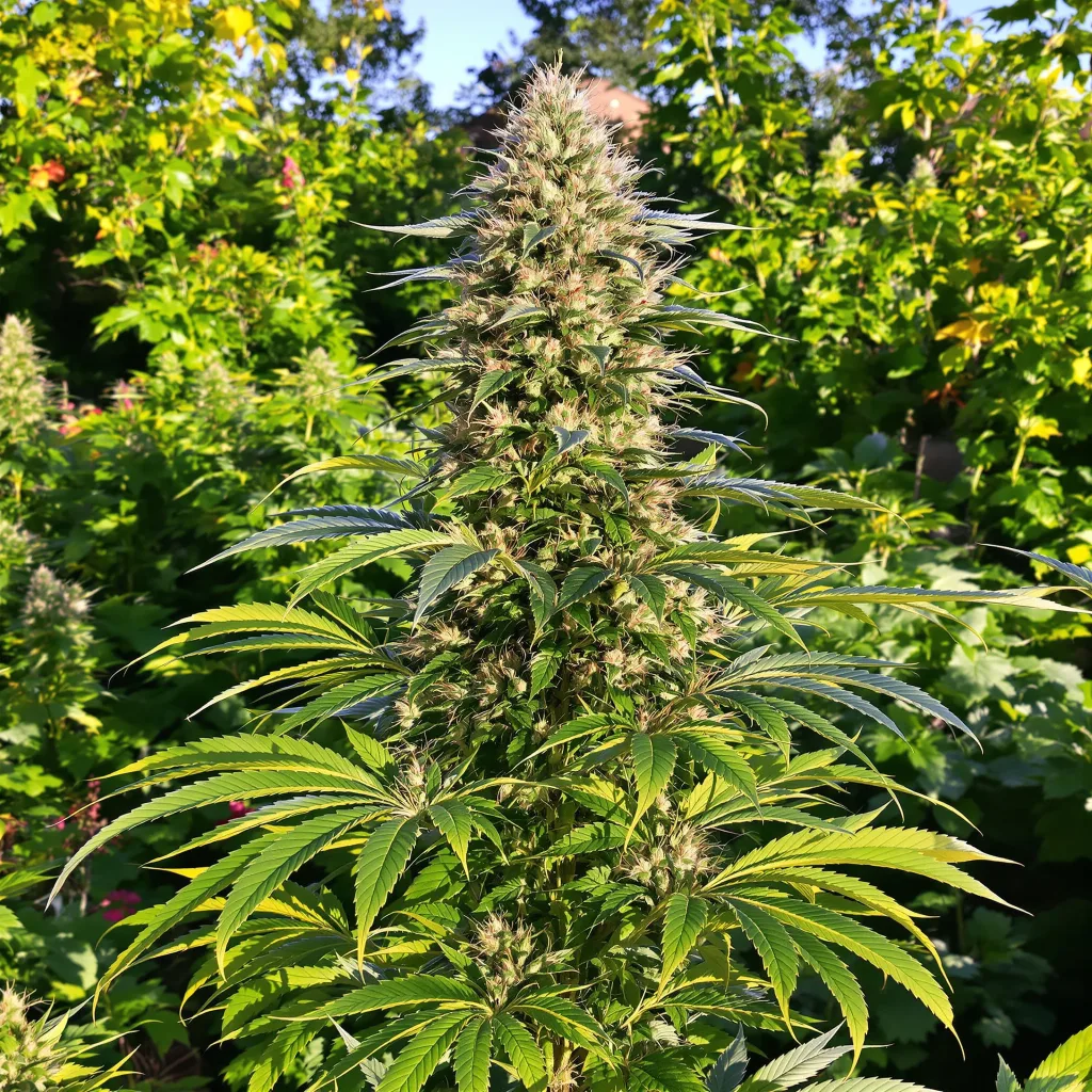 White Fire Alien OG 60% indica / 40% sativa — fleur avec trichomes visibles