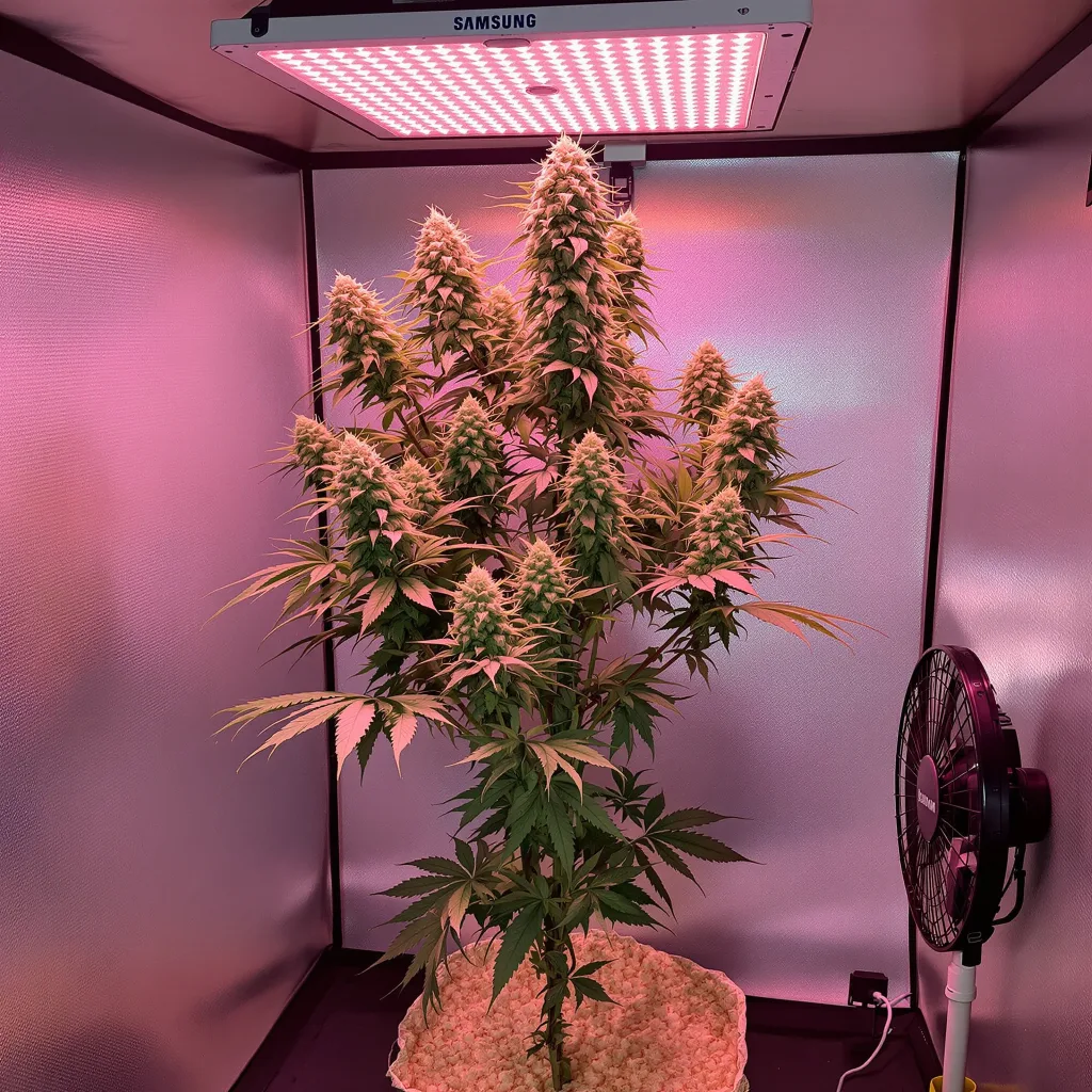 Plante de cannabis White Fire OG en floraison — 60-100 cm autofloraison