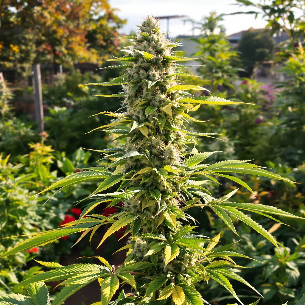 White Gold 60% indica / 30% sativa — fleur avec trichomes visibles