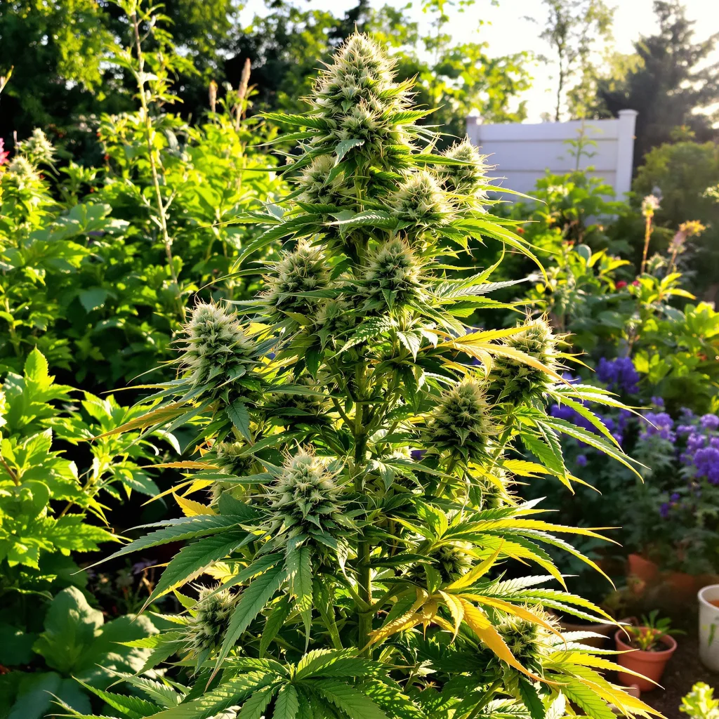 White Kryptonite 52% indica / 48% sativa — fleur avec trichomes visibles