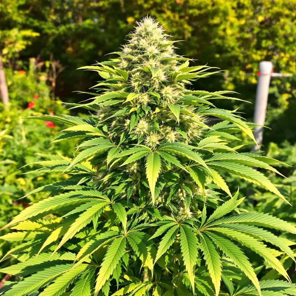 White Rhino 90% indica / 50% sativa — fleur avec trichomes visibles