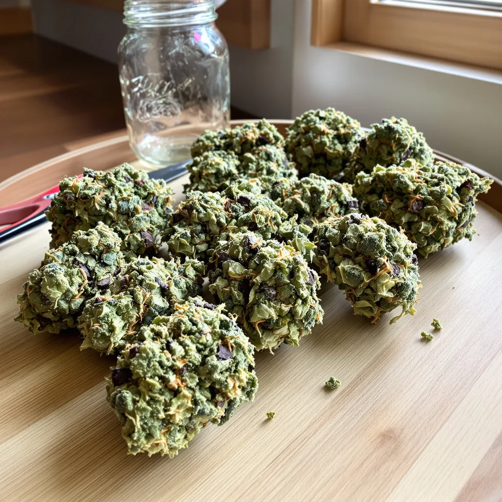 Willy's Wonder 65% indica / 25% sativa — fleur avec trichomes visibles