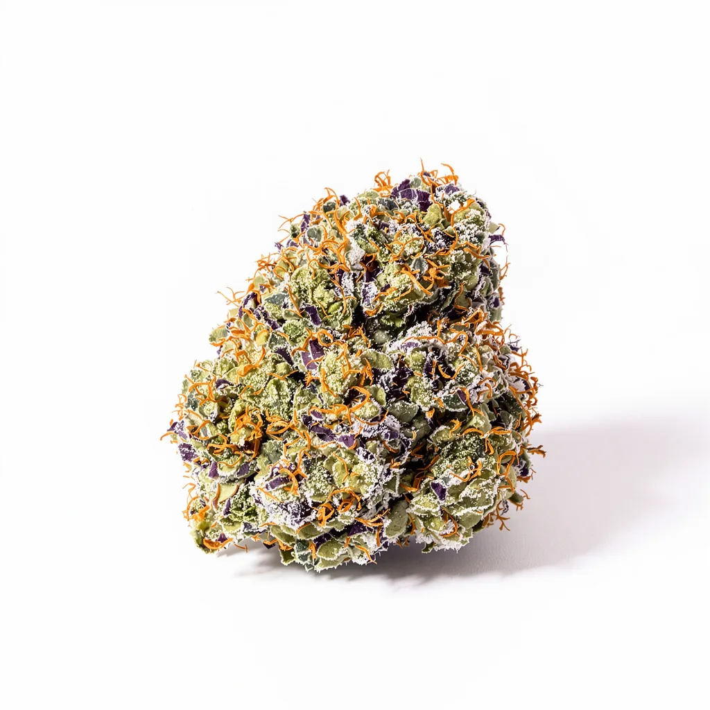Willys Wonder 65% indica / 25% sativa — fleur avec trichomes visibles