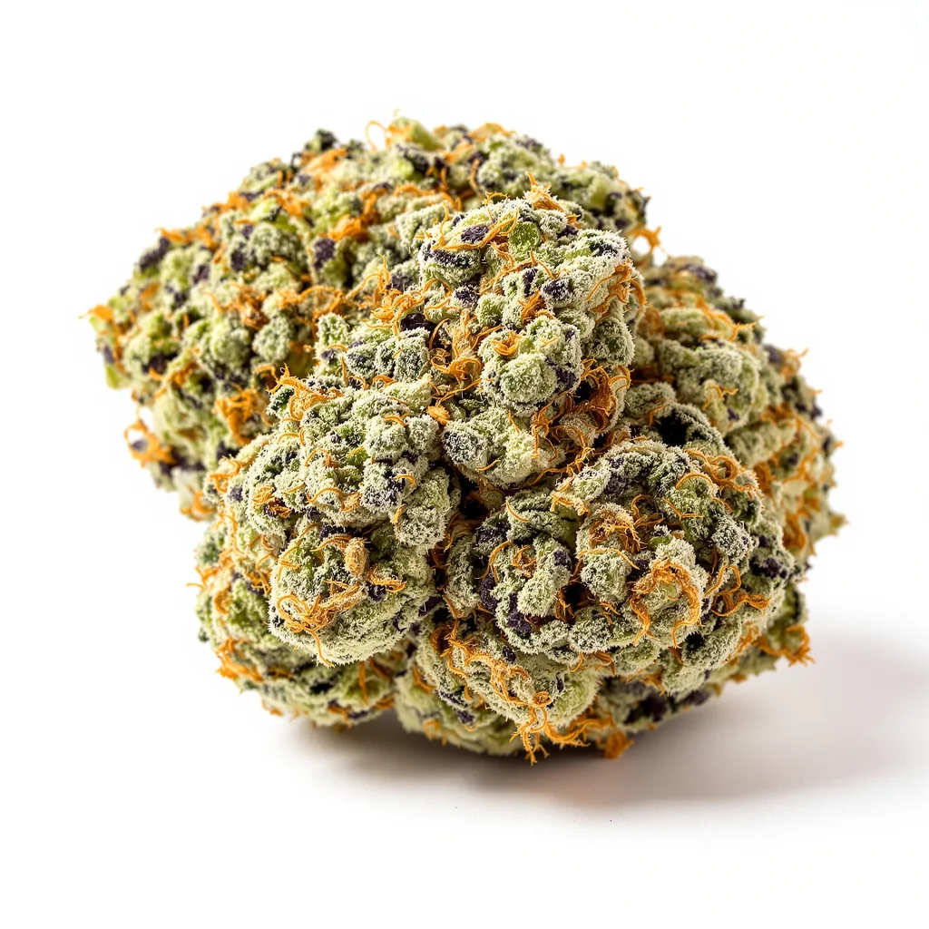 Wilson 64% indica / 36% sativa — fleur avec trichomes visibles