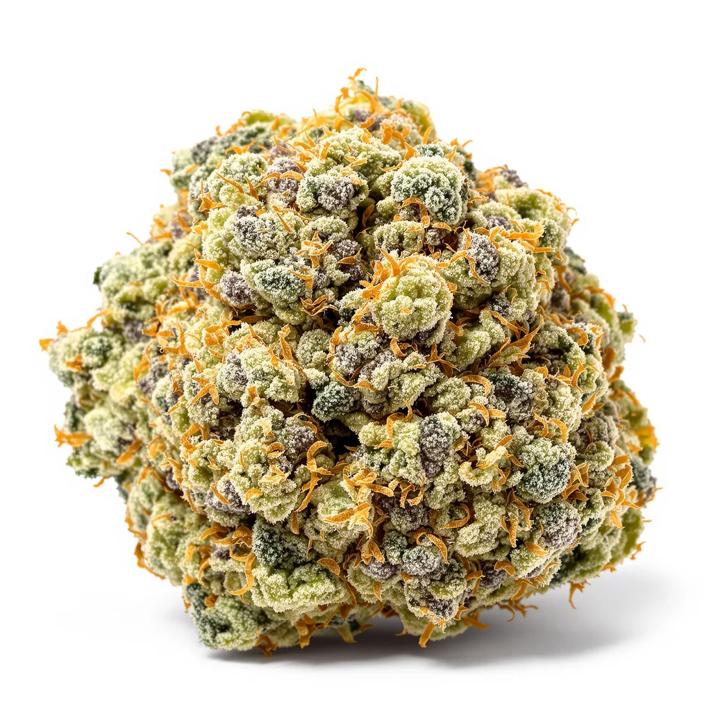 Wonder Woman 51% indica / 49% sativa — fleur avec trichomes visibles