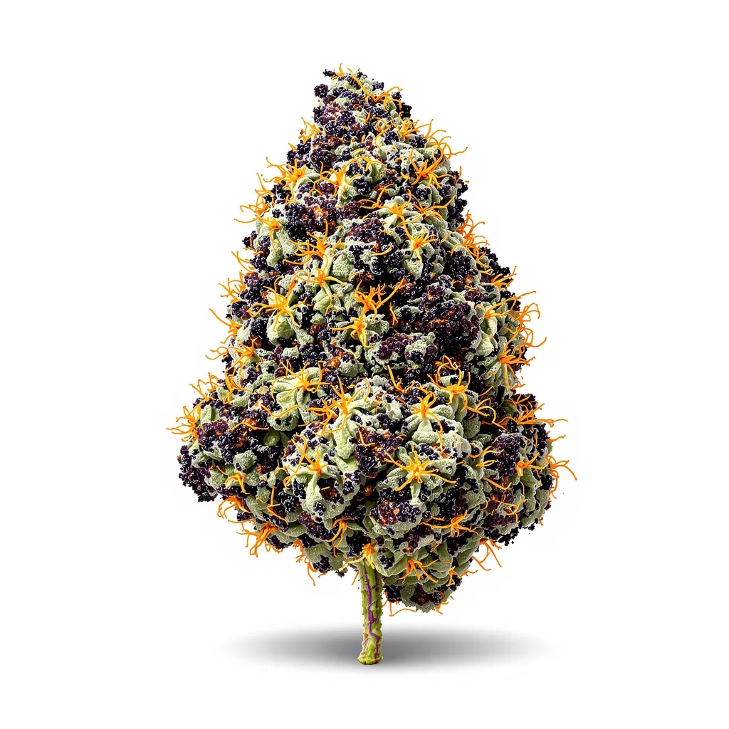WSU 72% indica / 28% sativa — fleur avec trichomes visibles