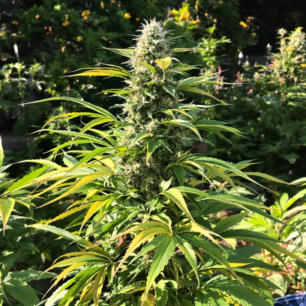 WTF 47% indica / 53% sativa — fleur avec trichomes visibles