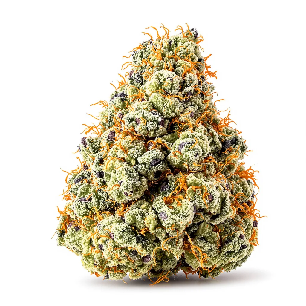 WTF 47% indica / 53% sativa — fleur avec trichomes visibles