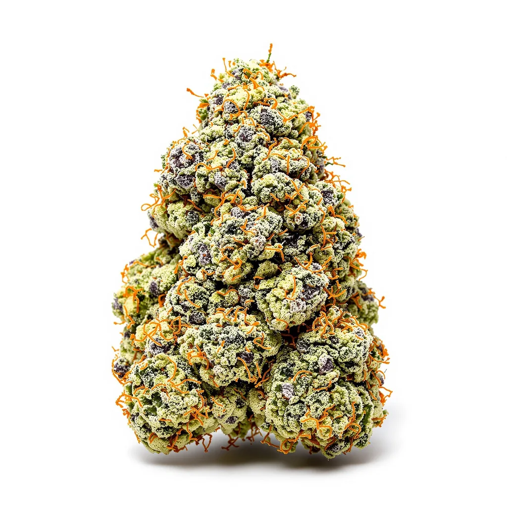 WTF 47% indica / 53% sativa — fleur avec trichomes visibles