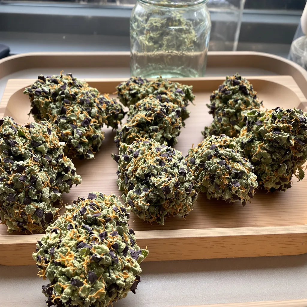 XXX 420 65% indica / 35% sativa — fleur avec trichomes visibles