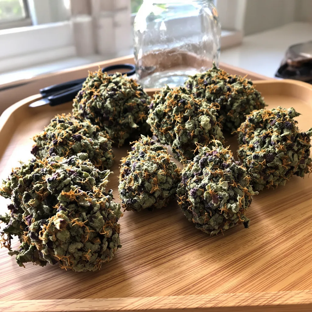 Yeti OG 69% indica / 31% sativa — fleur avec trichomes visibles