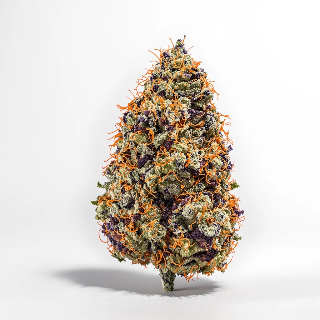 Yeti OG 69% indica / 31% sativa — fleur avec trichomes visibles