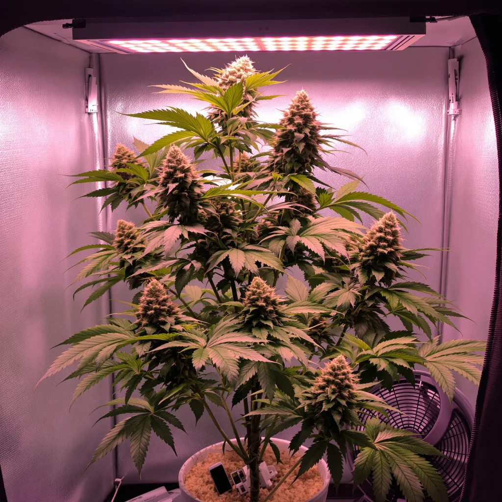 Plante de cannabis Yoda’s Brain en floraison — 90-130 cm féminisée