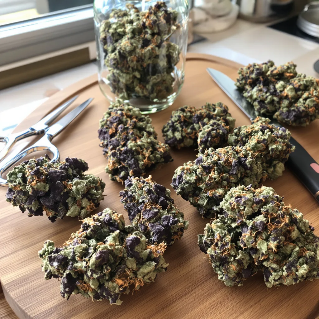 Yumboldt 71% indica / 29% sativa — fleur avec trichomes visibles