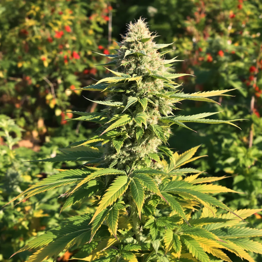 Yumboldt 71% indica / 29% sativa — fleur avec trichomes visibles