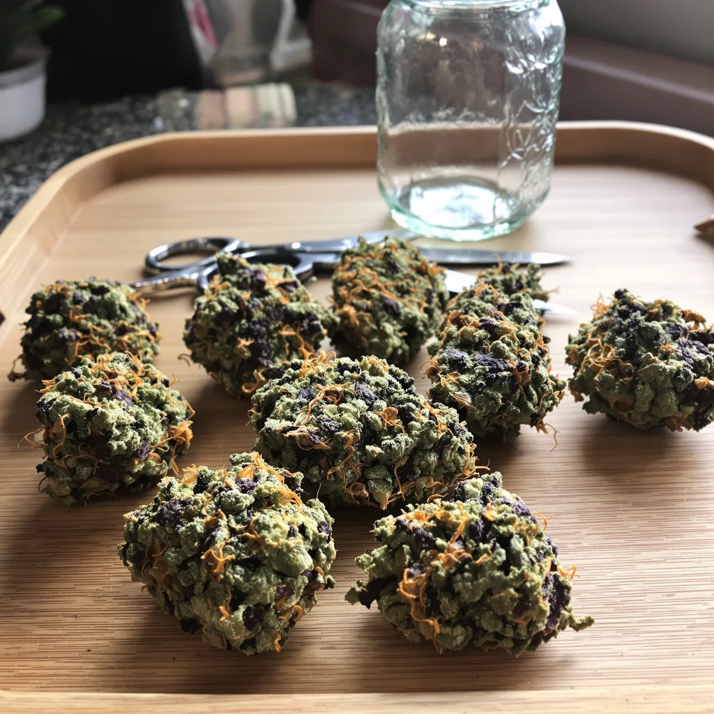 Yumboldt 71% indica / 29% sativa — fleur avec trichomes visibles