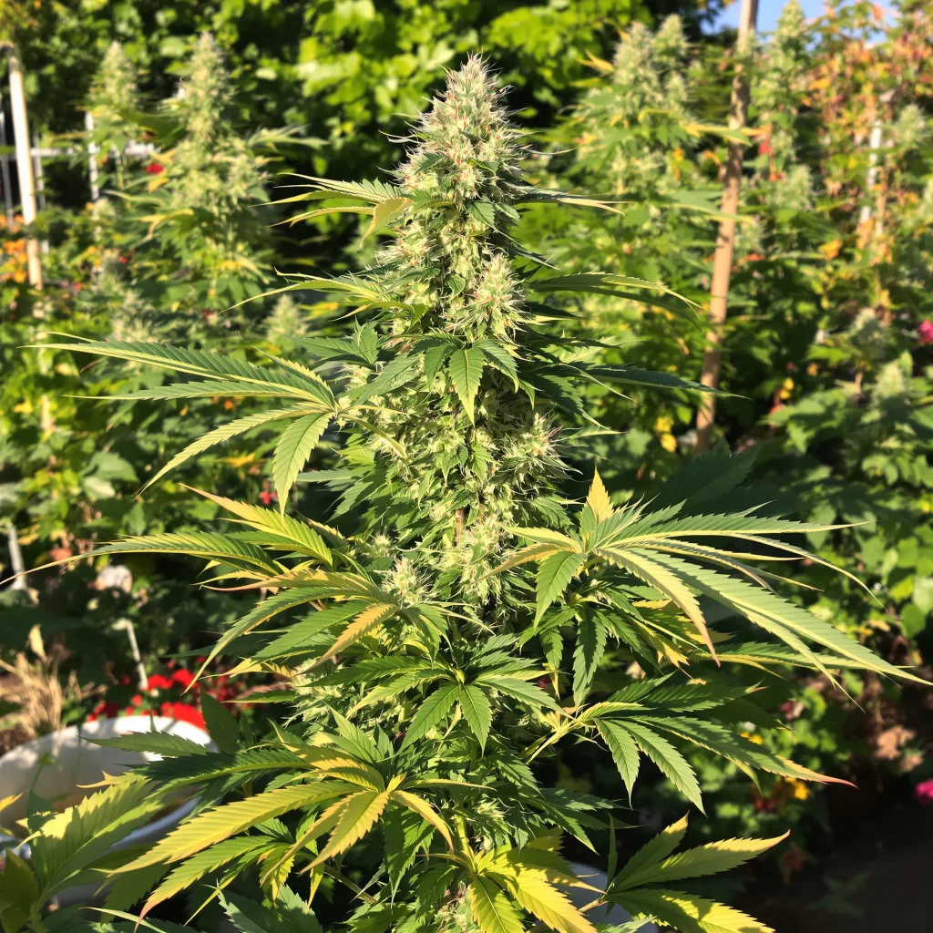 Zashimi 49% indica / 51% sativa — fleur avec trichomes visibles