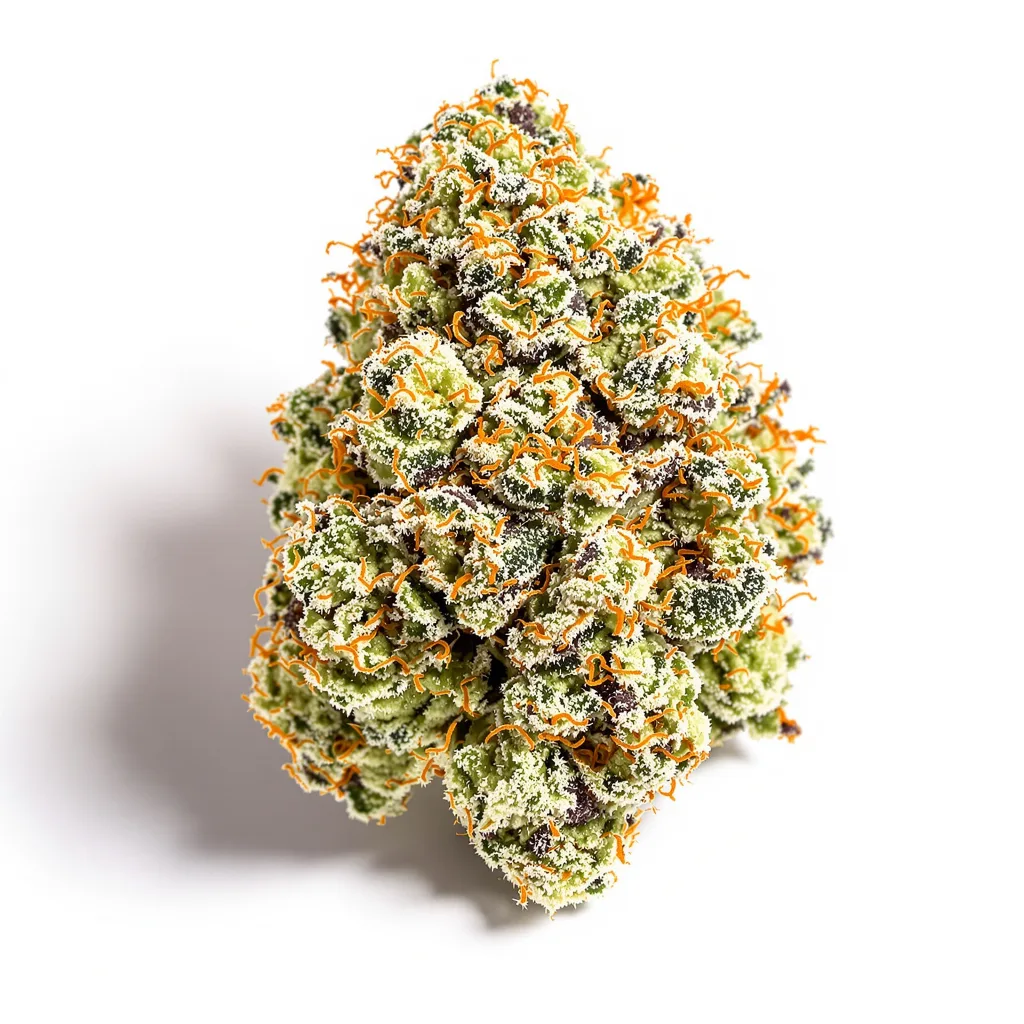 Zashimi 49% indica / 51% sativa — fleur avec trichomes visibles