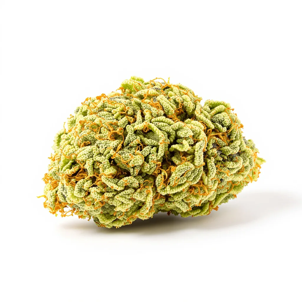 Zen CBD 51% indica / 49% sativa — fleur avec trichomes visibles
