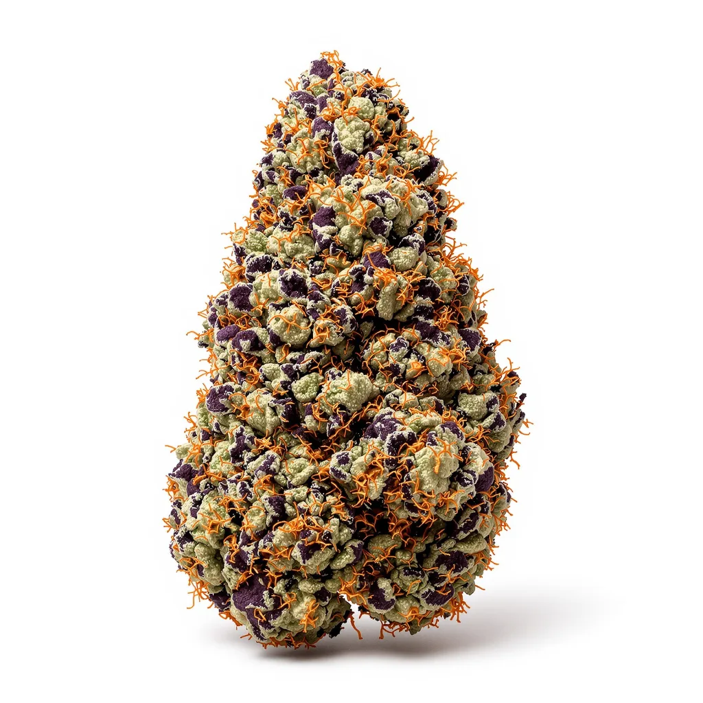 Zombie Kush 82% indica / 18% sativa — fleur avec trichomes visibles
