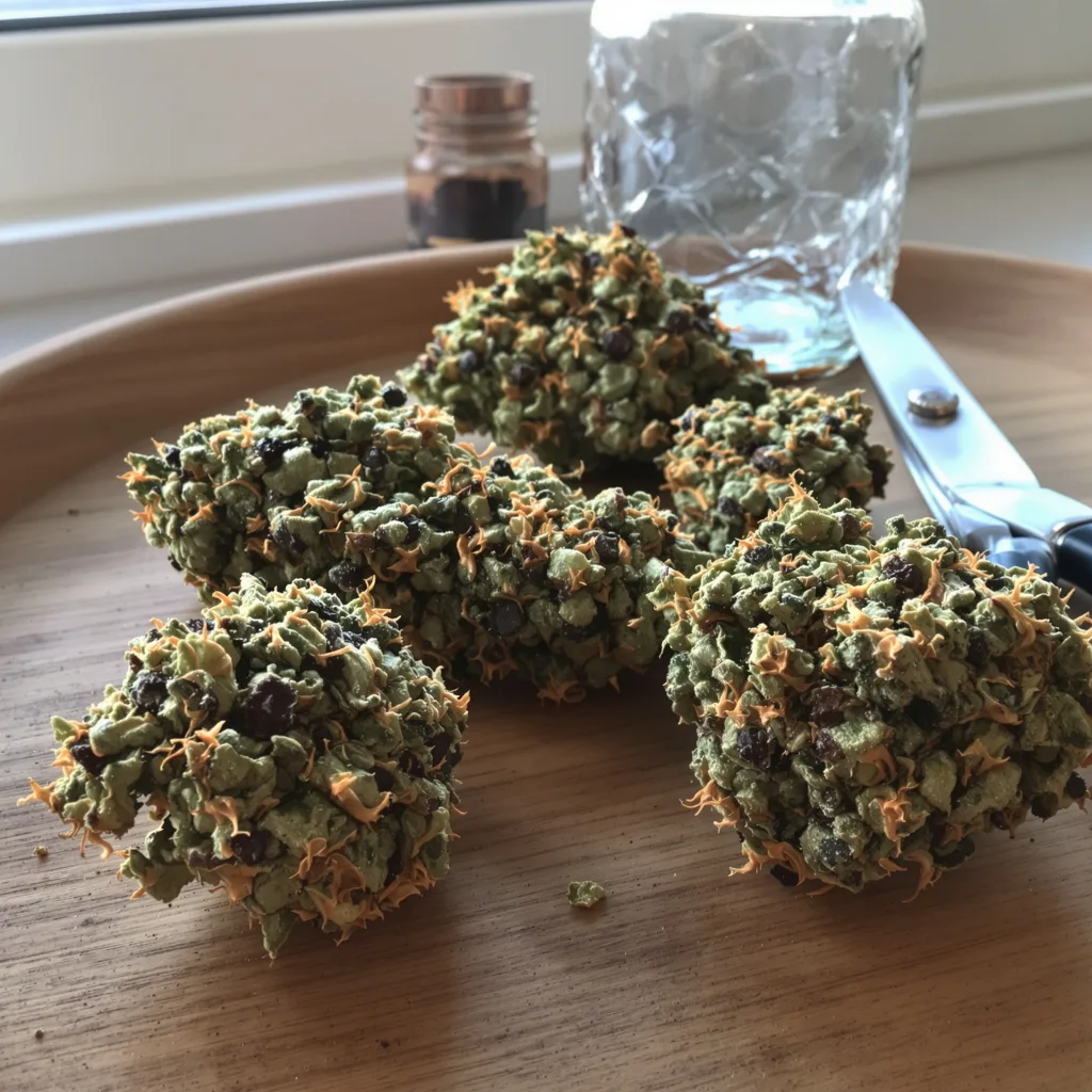 Zombie OG 68% indica / 32% sativa — fleur avec trichomes visibles