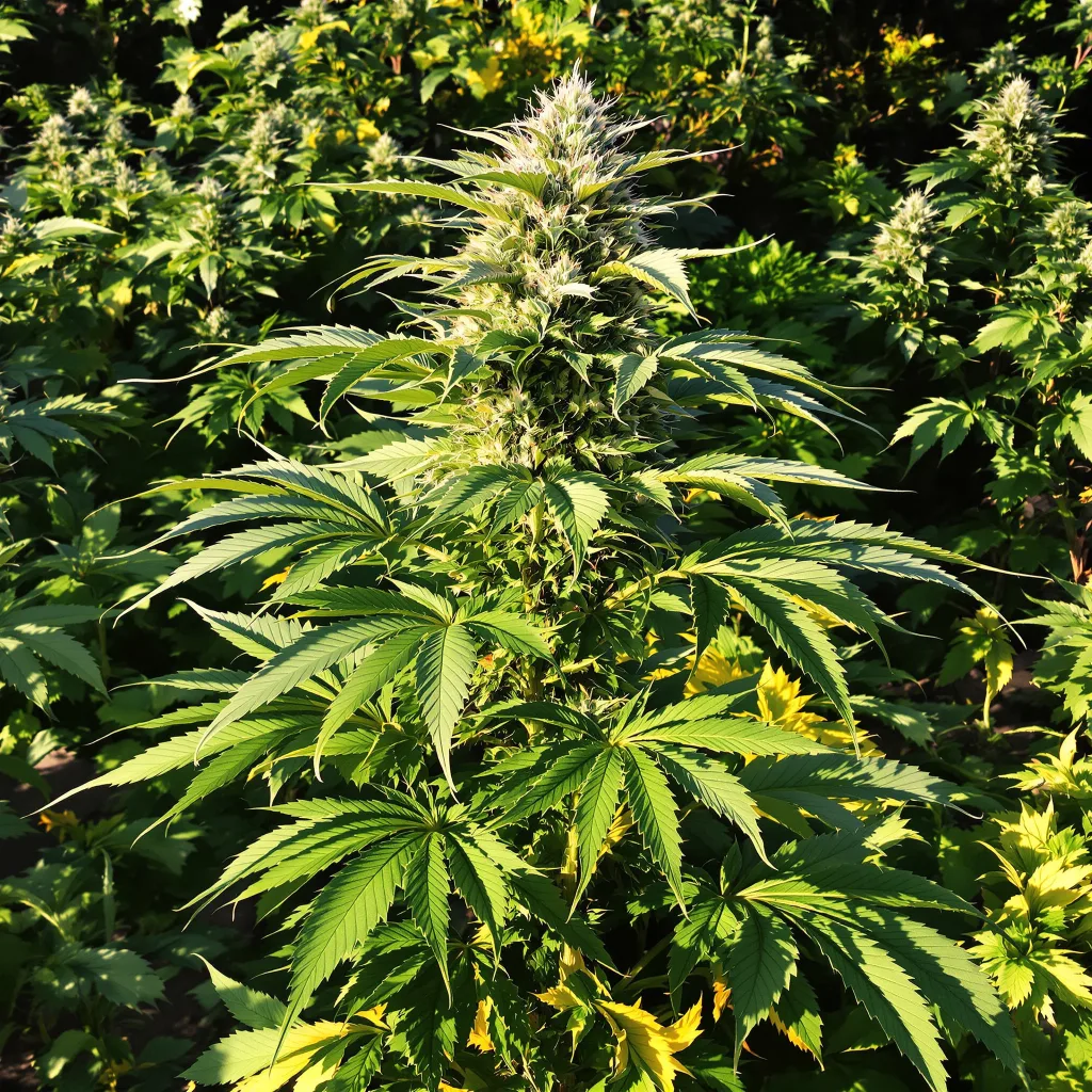 Zombie OG 68% indica / 32% sativa — fleur avec trichomes visibles